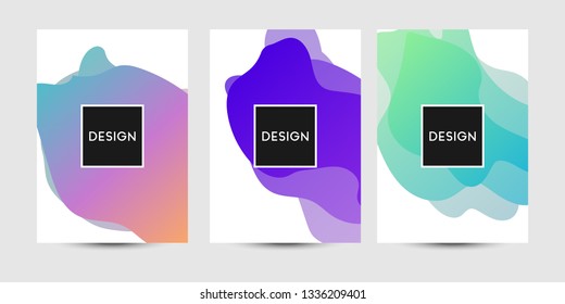Abstract fluid graphics of poster or book cover design. Vibrant gradient color. Creative art for banner, landing page, web, cover, ad, greeting card, print.