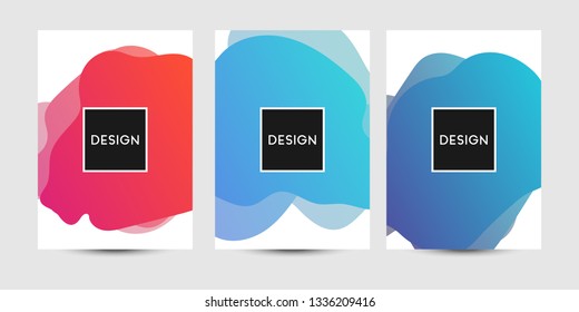 Abstract fluid graphics of poster or book cover design. Vibrant gradient color. Creative art for banner, landing page, web, cover, ad, greeting card, print.
