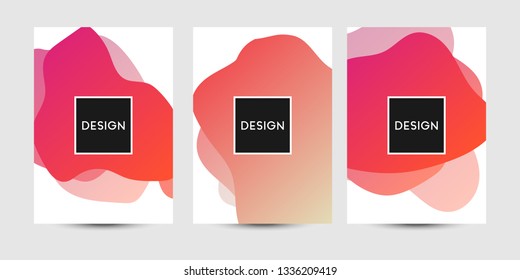 Abstract fluid graphics of poster or book cover design. Vibrant gradient color. Creative art for banner, landing page, web, cover, ad, greeting card, print.