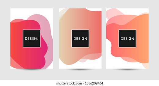 Abstract fluid graphics of poster or book cover design. Vibrant gradient color. Creative art for banner, landing page, web, cover, ad, greeting card, print.