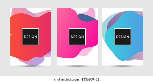 Abstract fluid graphics of poster or book cover design. Vibrant gradient color. Creative art for banner, landing page, web, cover, ad, greeting card, print.
