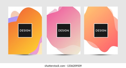 Abstract fluid graphics of poster or book cover design. Vibrant gradient color. Creative art for banner, landing page, web, cover, ad, greeting card, print.