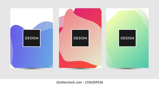 Abstract fluid graphics of poster or book cover design. Vibrant gradient color. Creative art for banner, landing page, web, cover, ad, greeting card, print.