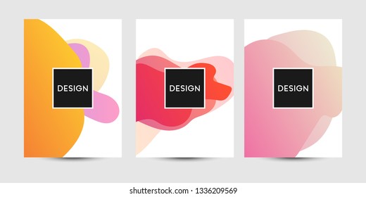 Abstract fluid graphics of poster or book cover design. Vibrant gradient color. Creative art for banner, landing page, web, cover, ad, greeting card, print.
