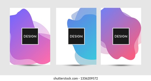 Abstract fluid graphics of poster or book cover design. Vibrant gradient color. Creative art for banner, landing page, web, cover, ad, greeting card, print.