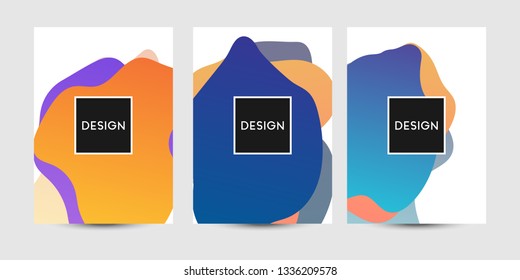 Abstract fluid graphics of poster or book cover design. Vibrant gradient color. Creative art for banner, landing page, web, cover, ad, greeting card, print.