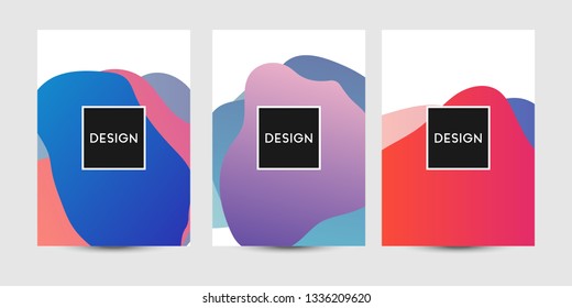 Abstract fluid graphics of poster or book cover design. Vibrant gradient color. Creative art for banner, landing page, web, cover, ad, greeting card, print.