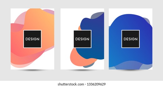 Abstract fluid graphics of poster or book cover design. Vibrant gradient color. Creative art for banner, landing page, web, cover, ad, greeting card, print.