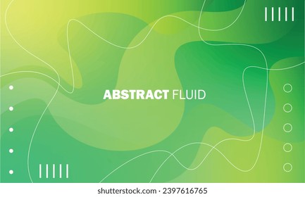 Abstract Fluid Green Gradient Background