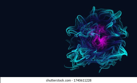 Abstract fluid inky design for presentations, cosmos theme 