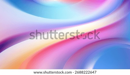 Abstract fluid iridescent wave background. Holographic blurred soft pastel bg. Smooth transitions of iridescent colors. Rainbow pearl flow. Whimsical dreamy wallpaper. Vector illustration, EPS 10.