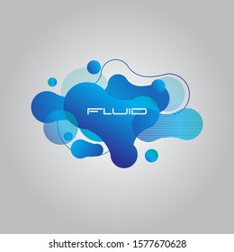 abstract fluid liquid banner design