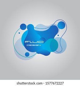 abstract fluid liquid banner design
