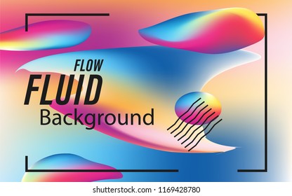 Abstract fluid liquid color background. Modern colorful gradient mesh design. Layout background for poster, cover, banner, presentation backdrop.With copy text space. Vector business cover template