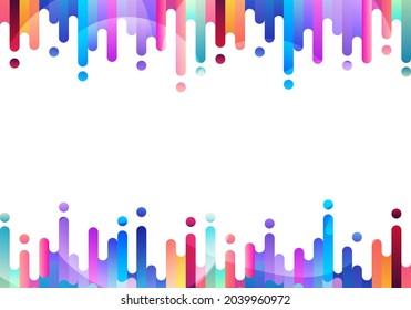 Abstract fluid or liquid colorful rounded lines transition elements on white background with space for your text. Vector Illustration