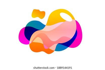 Abstract fluid and liquid element with colorful shape for banner, poster, flyer, social media or calendar. 