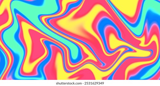 Abstract Fluid Liquid Gradient Background Vector Design. Vivid Marble Multicolor Pattern.