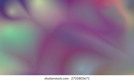 Abstract fluid liquid neon gradient background with pastel and violet hues smooth color transitions and ambient occlusion effect. Futuristic dark space modern template for design concepts. Vector illustration.