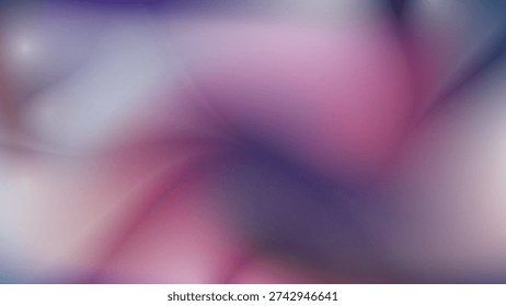 Abstract fluid liquid neon gradient background with pastel and violet hues smooth color transitions and ambient occlusion effect. Futuristic dark space modern template for design concepts. Vector illustration.