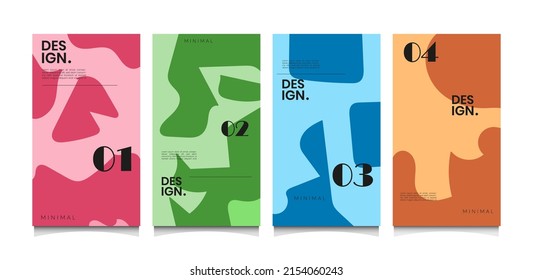 Abstract fluid liquid random shape cover poster background vector collection. Presentation report banner magazine and social media layout template.