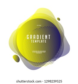Abstract fluid and liquid shape with gradient color for your project.