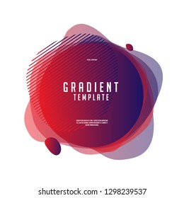 Abstract fluid and liquid shape with gradient color for your project.