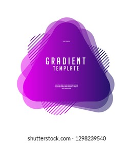 Abstract fluid and liquid shape with gradient color for your project.
