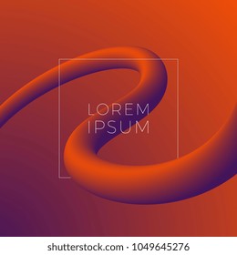 abstract fluid liquid shape. modern cover concept. text and square frame on colorful background