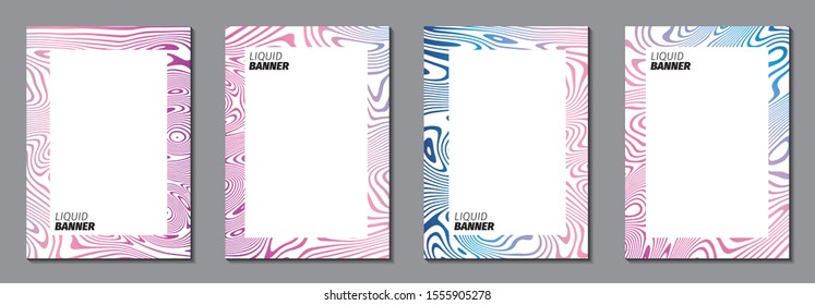 Abstract fluid liquid topography style background flyer. Topographic curved layers. Topographic pattern art vector flyer banner poster invitation card.
