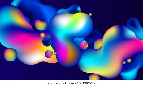 Abstract Fluid Liquid Vibrant Colours Background