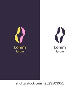  Logotipo Abstractas y fluido con Formas y curvas suaves. Ideal para empresas de diseño creativo, consultoría, tecnología, arte, entretenimiento, tarjetas de presentación, Sitios web, redes sociales y marketing.