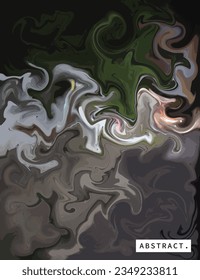 Abstract fluid marble background template copy space. Contemporary swirl artwork backdrop design. Suitable for poster, banner, landing page, brochure, magazine, or event graphic element.