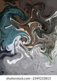 Abstract fluid marble background template copy space. Contemporary swirl artwork backdrop design. Suitable for poster, banner, landing page, brochure, magazine, or event graphic element.