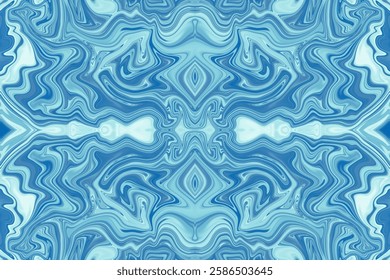 Abstract Fluid Marble Texture in Vibrant Colors
