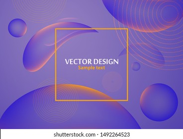 Abstract fluid and modern elements. Dynamic color gallographic shapes and lines. Trendy template for cover design for brochures, web banners, flyers or posters. Vector illustration