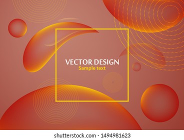 Abstract fluid and modern elements. Dynamic color gallographic shapes and lines. Trendy template for cover design for brochures, web banners, flyers or posters. Vector illustration