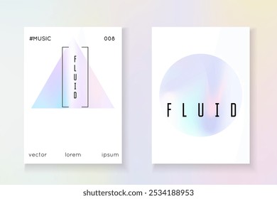 Abstrakte Flüssigkeit. Moderner Bildschirm. Purple Neon Flyer. Isolierte 90er-Jahre-Kulisse. Regenbogengewebe. Irisierende Folie. Pastelleffekt. Blaue abstrakte Flüssigkeit