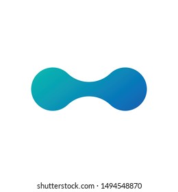 Abstract Fluid molecular or chain structure logo template. Technology science branding signt. Stock Vector illustration isolated on white background