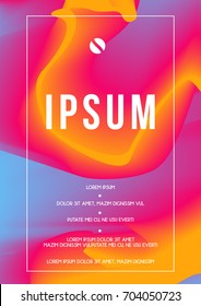 Abstract fluid multicolor artistic poster. Liquid ink. Bright abstract background. Trendy painting cover layout for corporate flyer, business book, booklet, brochure, banner, leaflet. Vector.