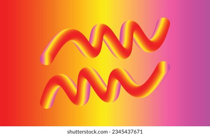 Abstract Fluid Multicolors geometric compositions with gradient 3d wave shape Background with colorful