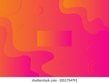 Abstract fluid orange, pink gradient background