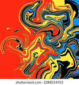 Abstract Fluid Painting Background. Watercolor rainbow. Hand drawn, liquid texture. Colored. Bright red, orange, yellow, green, blue and purple colors. Website Mobile Template