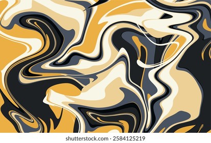 Abstract fluid paintings with mesmerizing patterns vector illustration. liquid abstract background