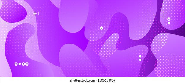 Abstract Fluid Pattern. Neon Gradient Brochure. Purple Graphic Wallpaper. Futuristic Motion. Abstract Wave Shapes. Gradient Poster. Light Graphic Movement. Digital Template. Minimal Brochure.