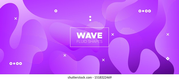 Abstract Fluid Pattern. Neon Minimal Brochure. Purple Vector Illustration. Futuristic Motion. Abstract Flow Design. Gradient Brochure. Light Graphic Movement. Futuristic Concept. Gradient Poster.