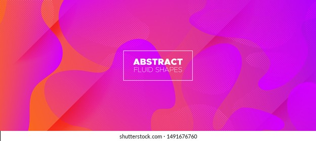 Abstract Fluid Pattern. Pink Minimal Brochure. Multicolor Graphic Wallpaper. Futuristic Concept. Abstract Flow Design. Gradient Brochure. Graphic Movement. Futuristic Motion. Abstract Wave Shapes.