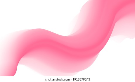 Abstract fluid pink wave. Wavy design element for brochure, poster, web design. Color flow banner.