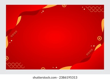 Abstract Fluid Red Banner Background