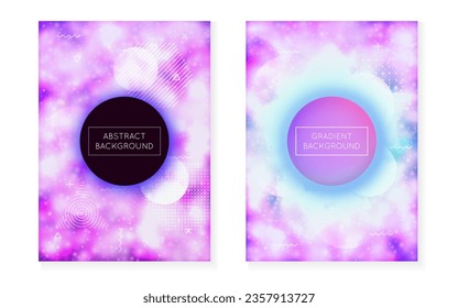Abstract Fluid. Science Dots. Motion Flyer. Liquid Shape. Light Layout. Magic Pearlescent Magazine. Holographic Background. Purple Shiny Design. Violet Abstract Fluid