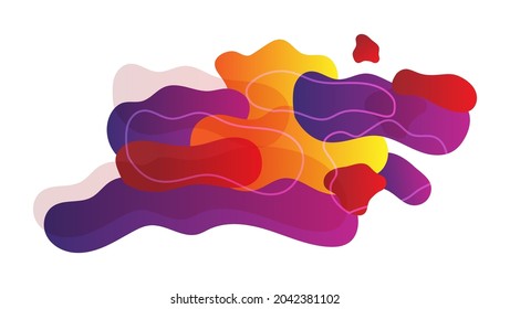 abstract fluid shape background with colorful